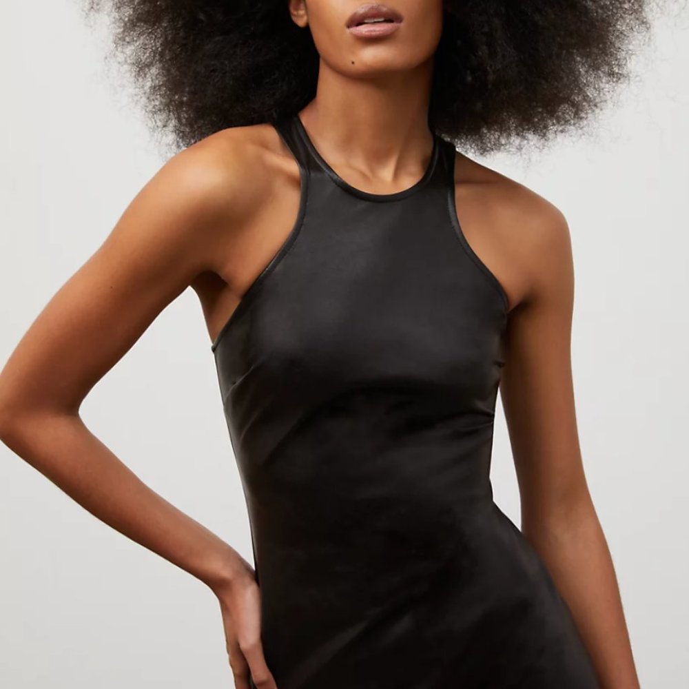 Aritzia "Cinema Dress", Size 2, Black Vegan Leather